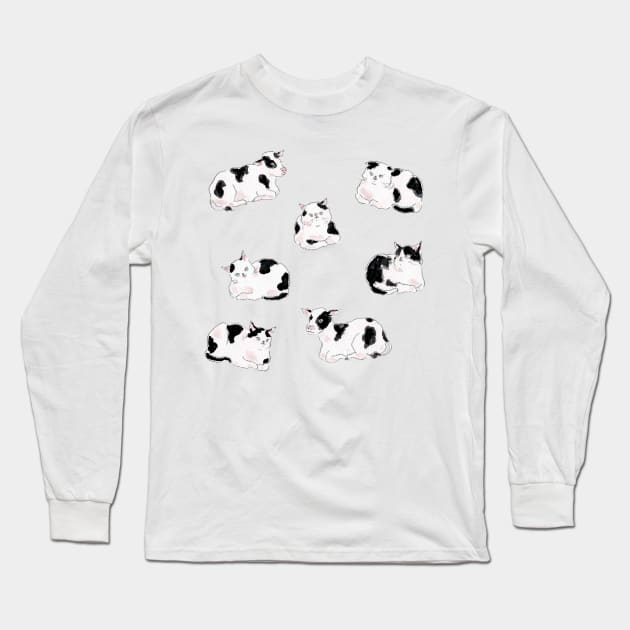 Moo Moo Nyanco Long Sleeve T-Shirt by TOCOROCOMUGI